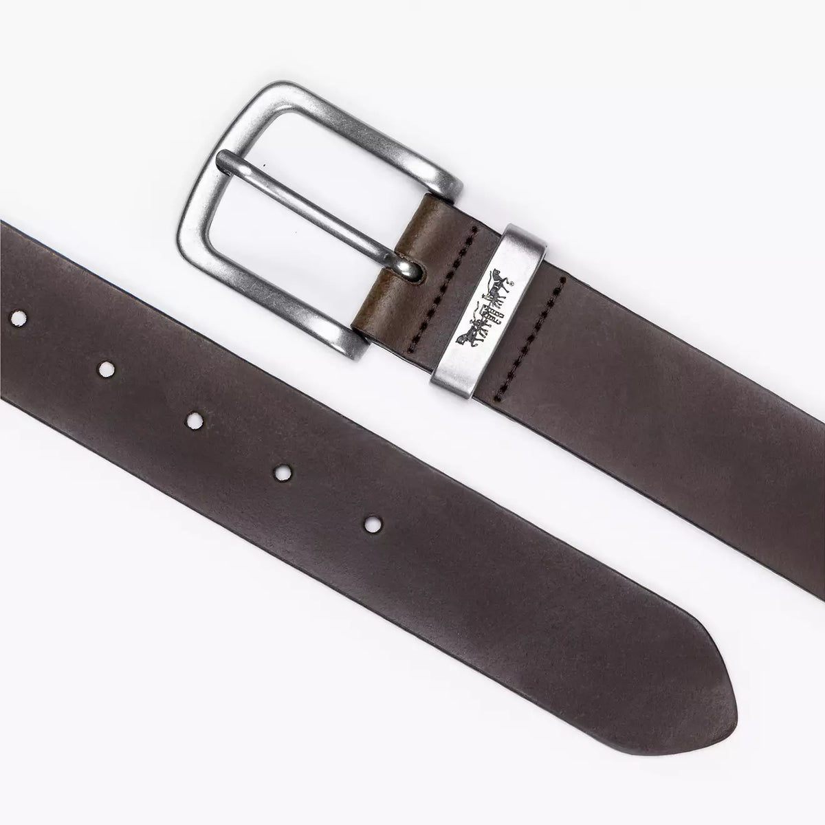 Levi's Metal Two Horse Keeper Belt (Brown)