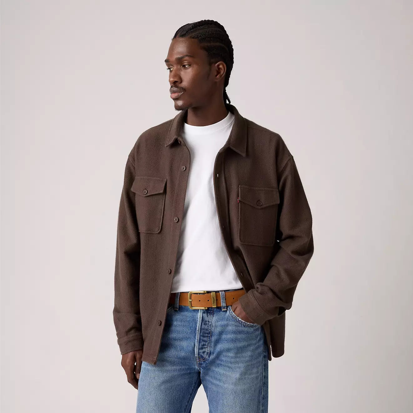 Levi's Metal Two Horse Keeper Belt (Neutral)