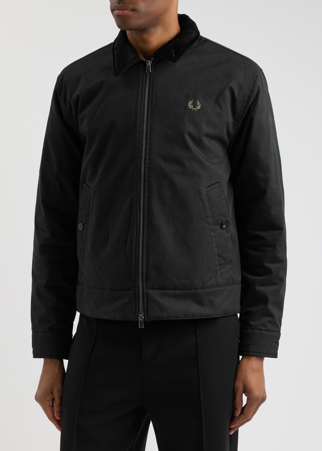 Fred Perry Cotton Caban Jacket (Black)