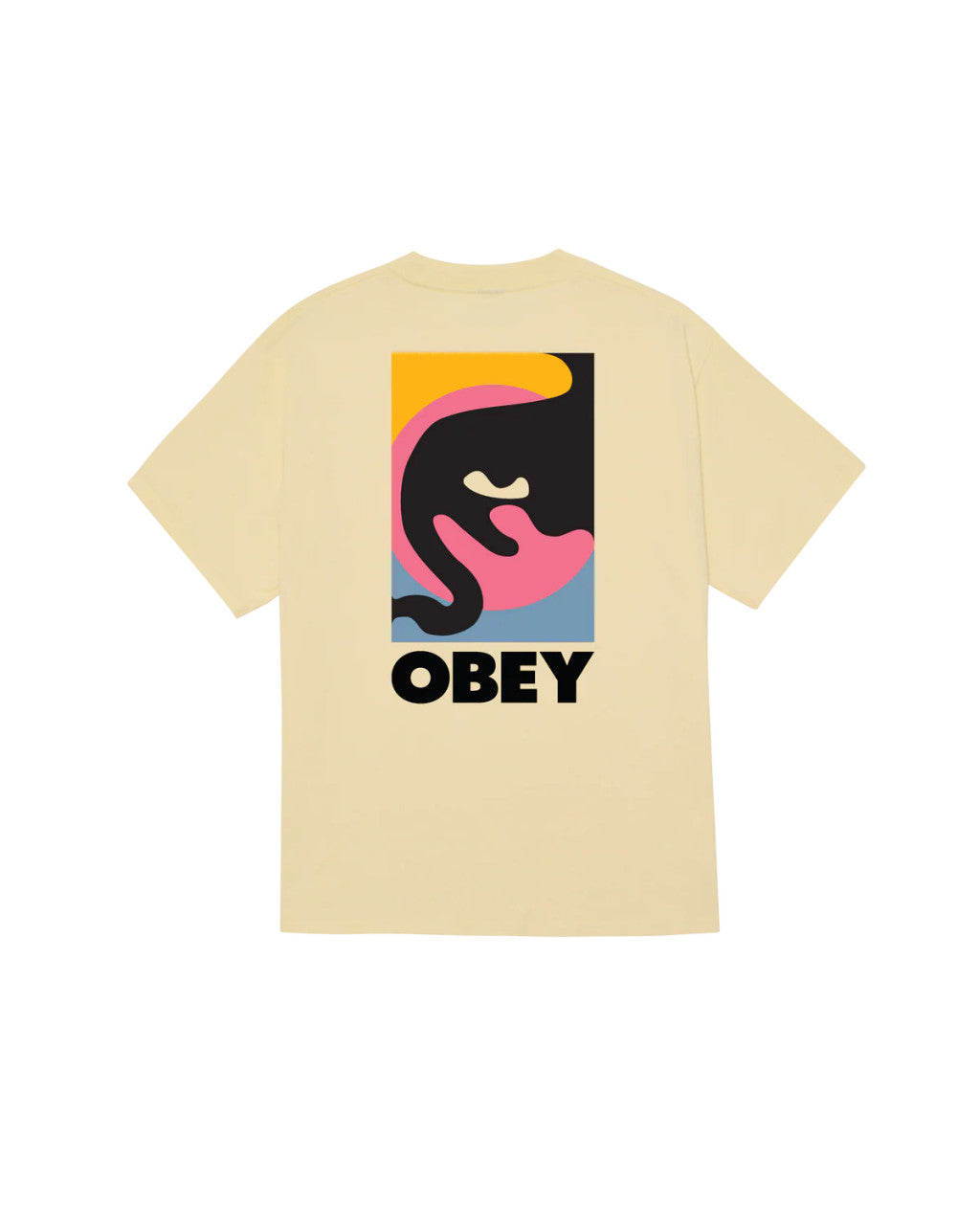 Obey Quarter Icon T-Shirt (Pale Yellow)