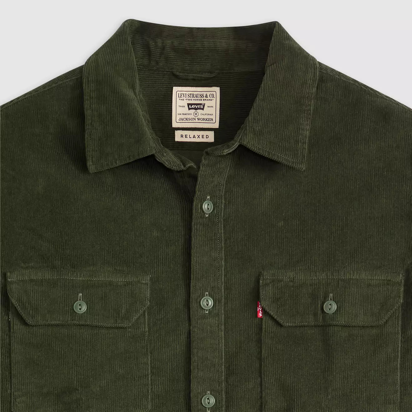 Levi's Jackson Worker Corduroy Overshirt (Green)