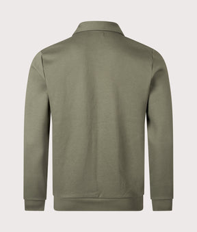 Fred Perry Zip Through Collared Sweatshirt (Laurel Wreath Green)