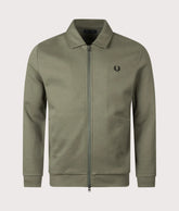 Fred Perry Zip Through Collared Sweatshirt (Laurel Wreath Green)