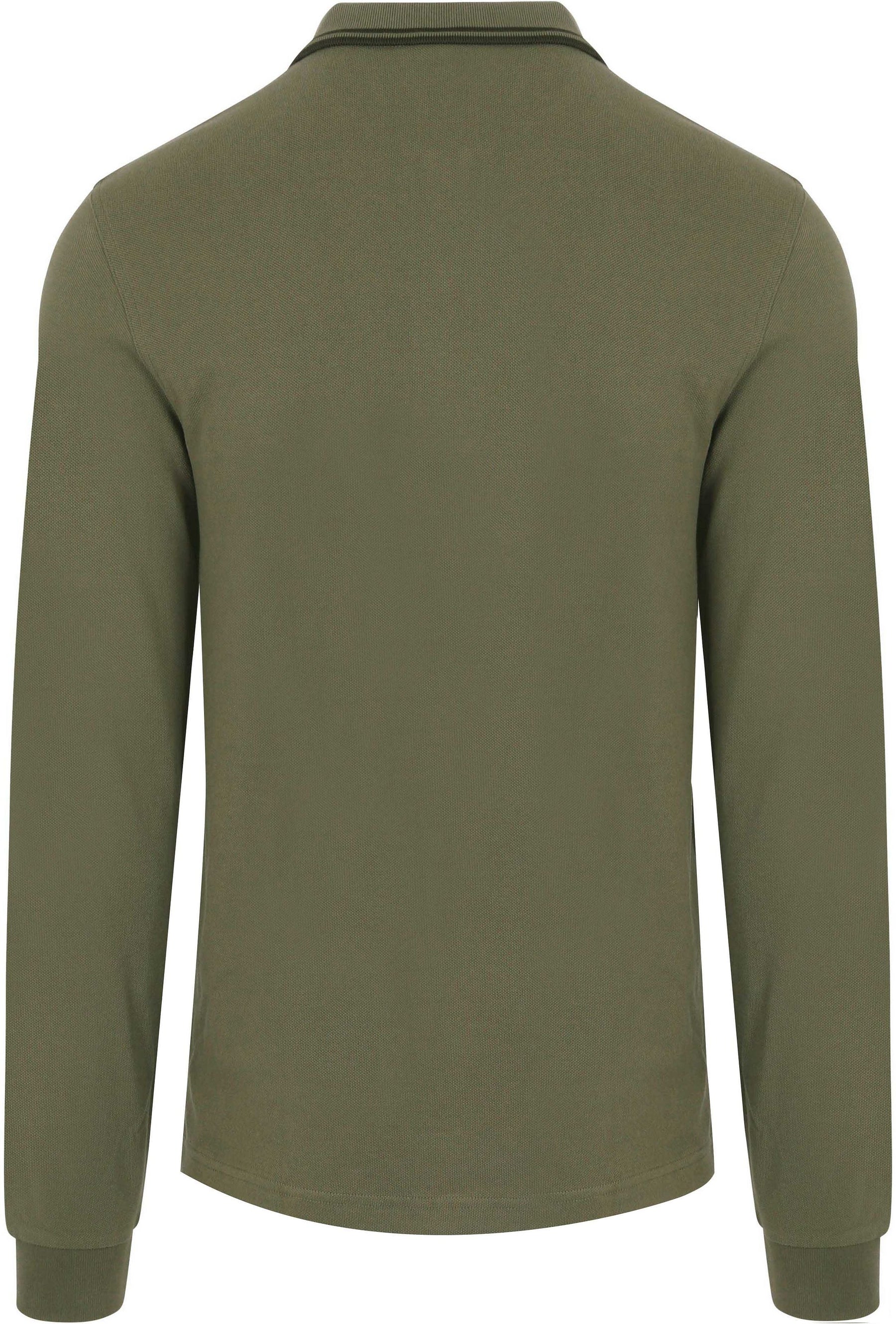 Fred Perry Long Sleeved Twin Tipped Polo Shirt (Laurel Wreath Green)