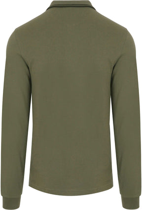 Fred Perry Long Sleeved Twin Tipped Polo Shirt (Laurel Wreath Green)