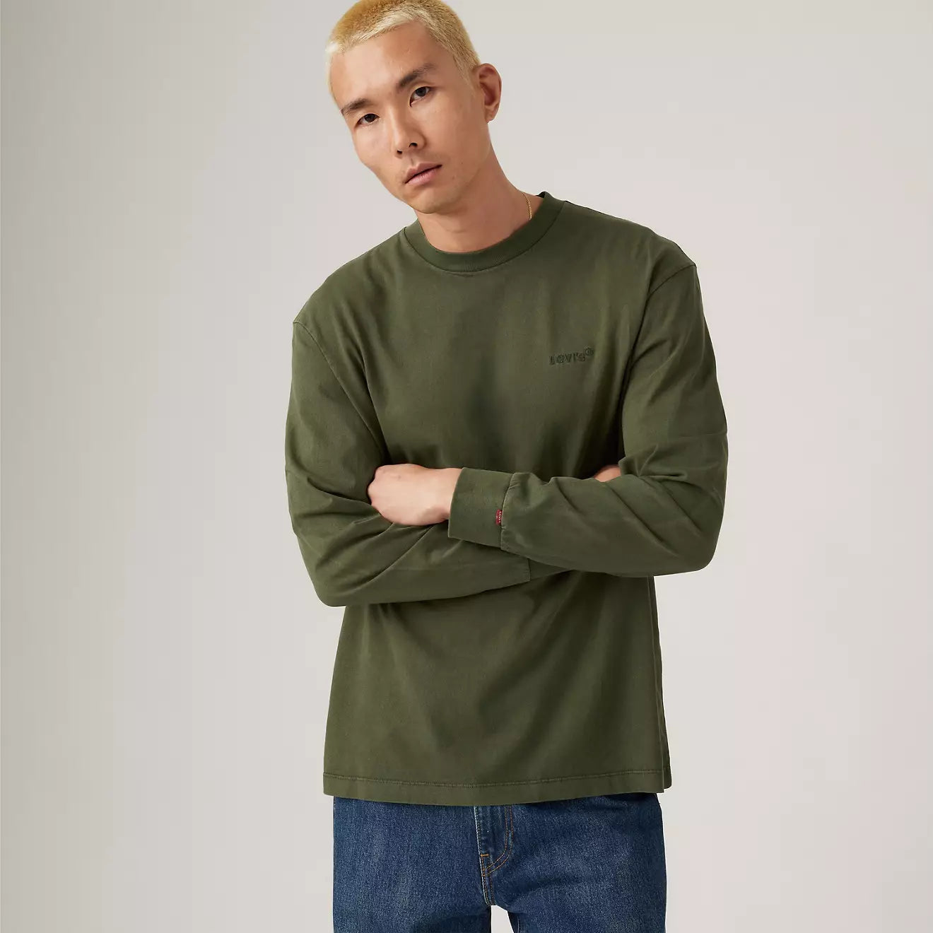 Levi's Long Sleeved Authentic Tee (Green)