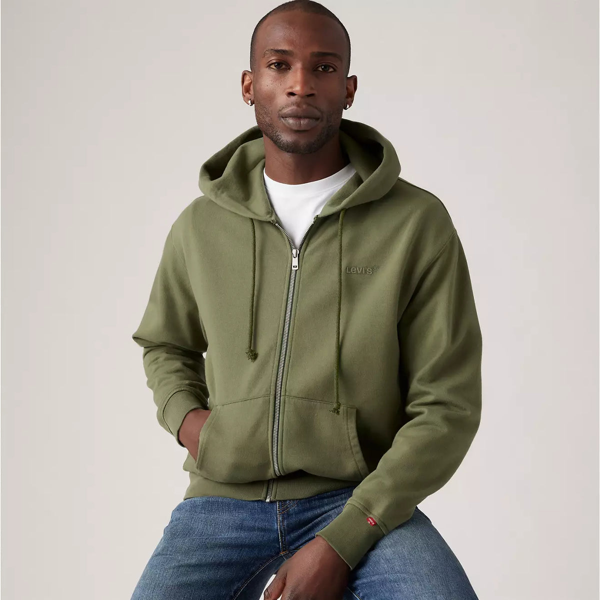 Levi's Authentic Full Zip Sweatshirt (Green)