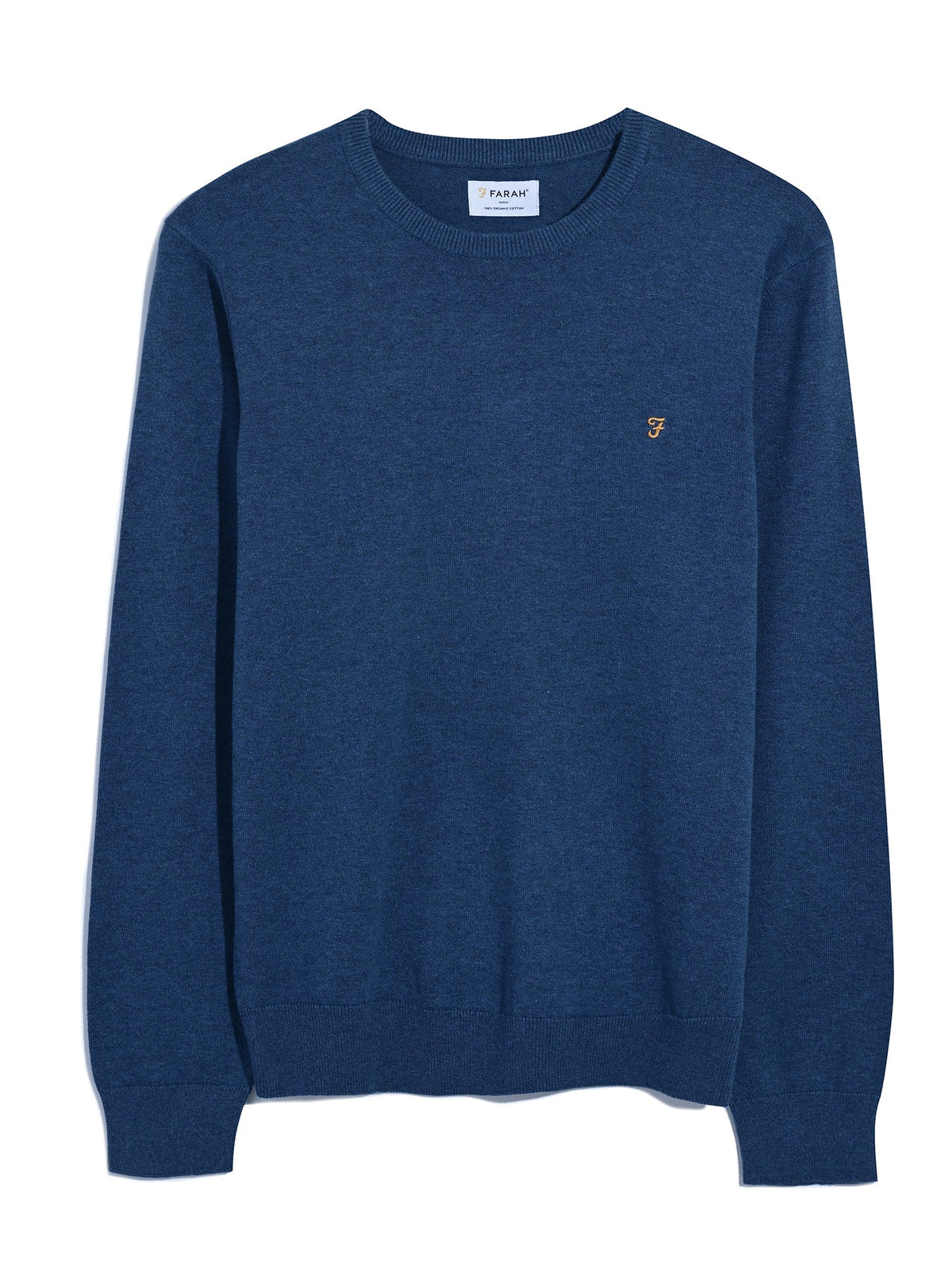 Farah Mullen Crew Neck Sweater (Cold Metal Marl)
