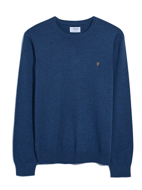 Farah Mullen Crew Neck Sweater (Cold Metal Marl)