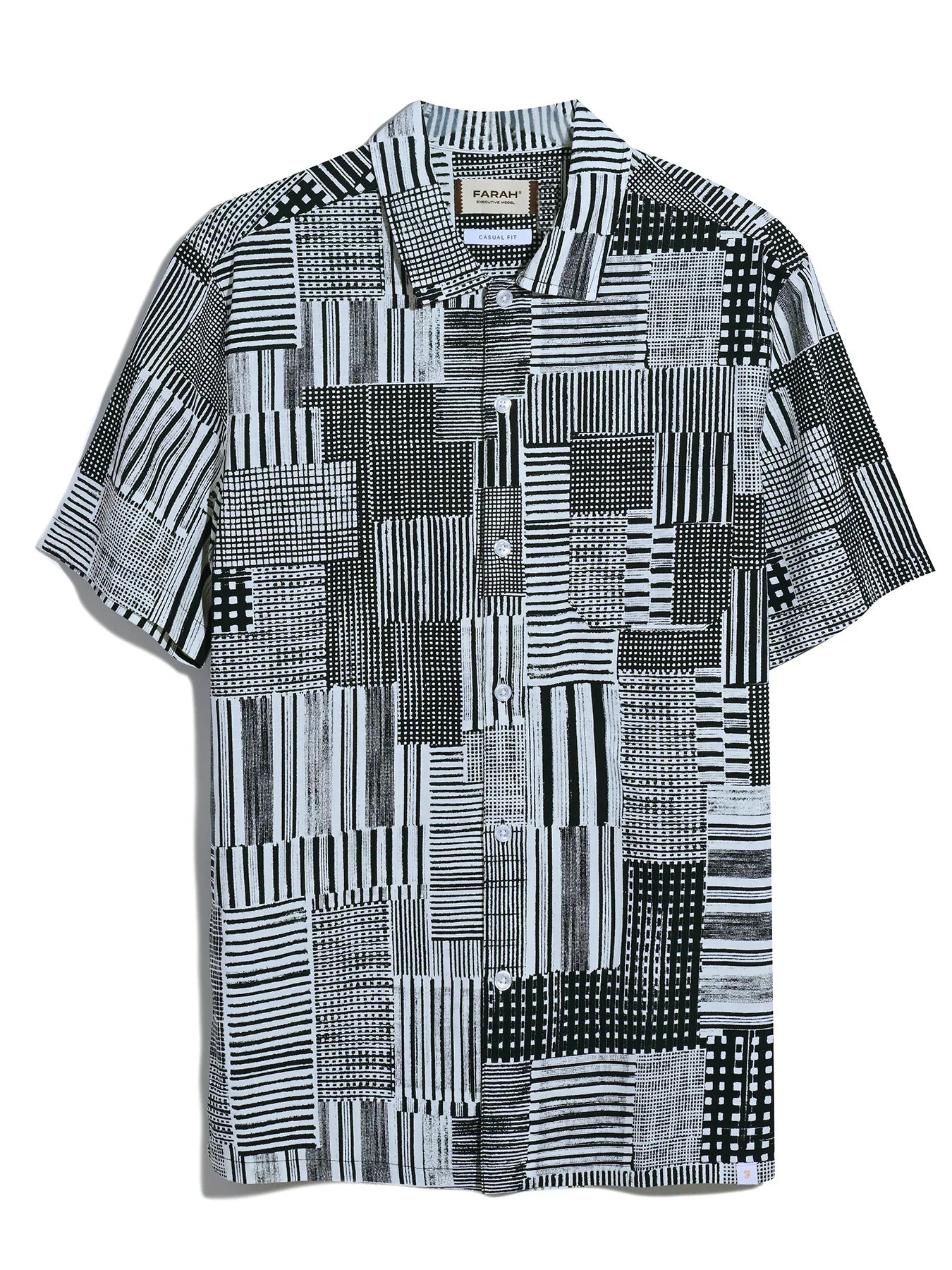 Farah Chiltern Archive Print Shirt (Black)