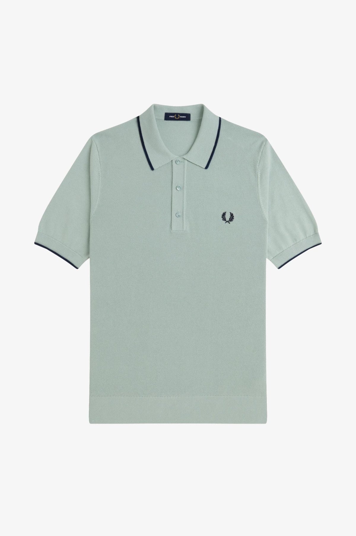 Fred Perry Pique Stitch Knitted Shirt (Bay Leaf)