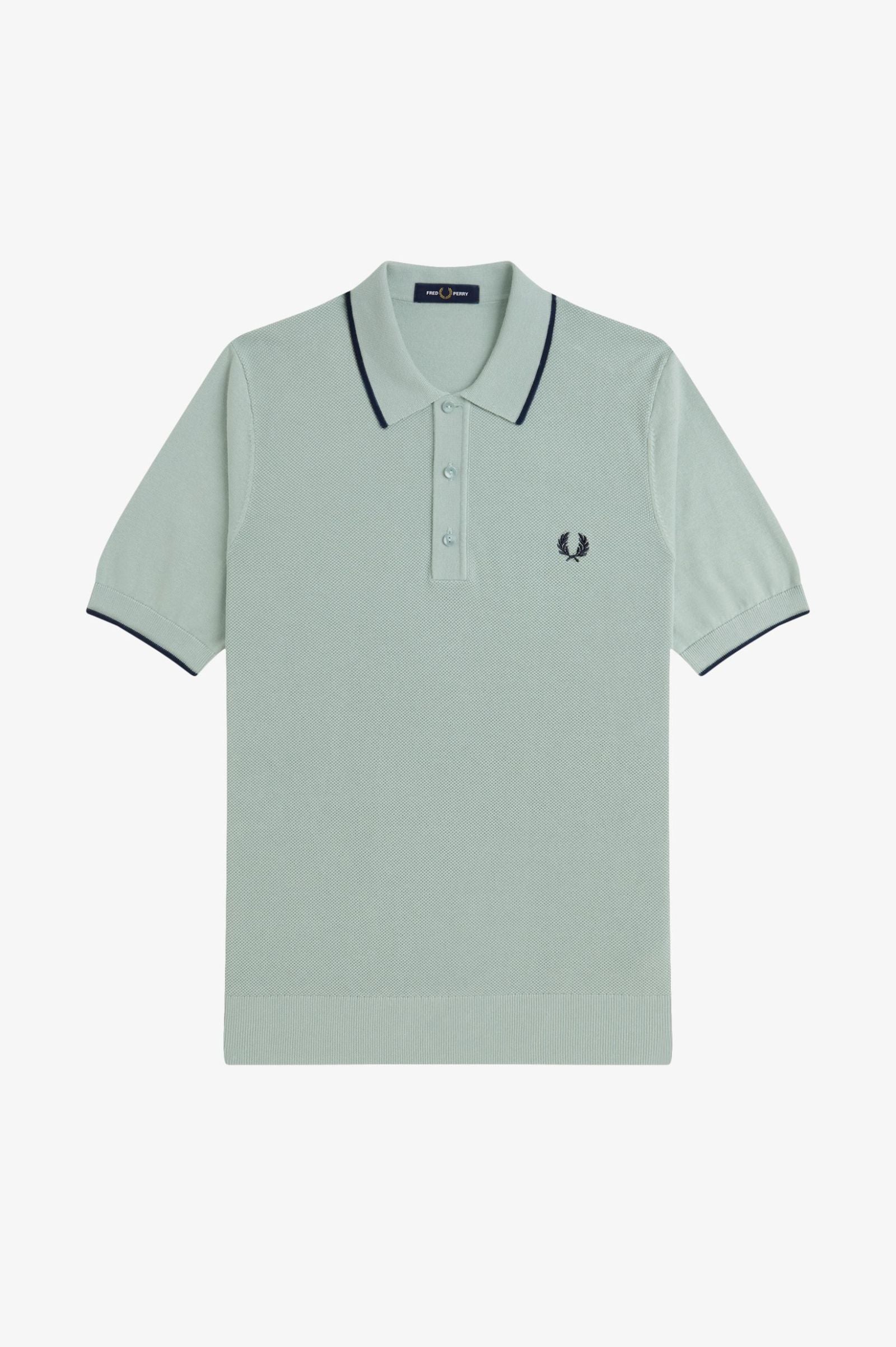 Fred Perry Pique Stitch Knitted Shirt (Bay Leaf)