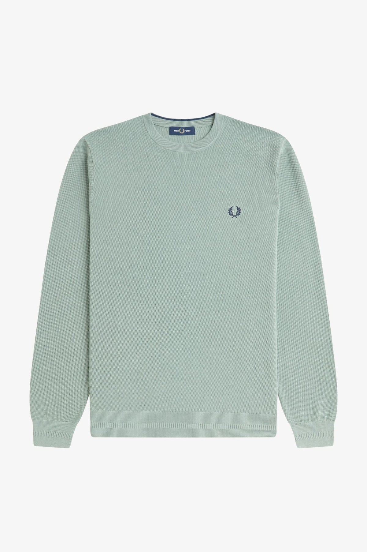 Fred Perry Pique Stitch Jumper (Bay Leaf)