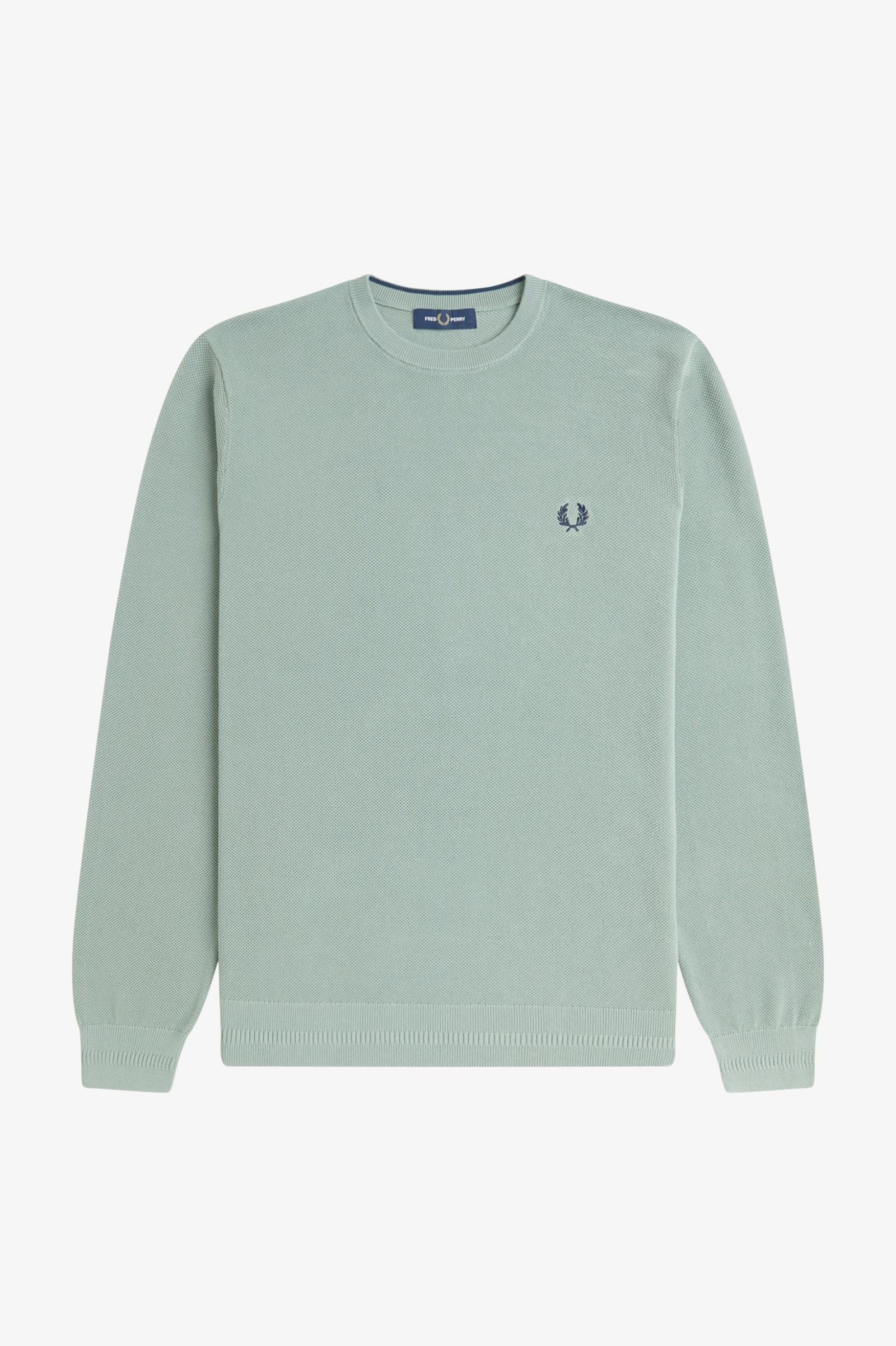 Fred Perry Pique Stitch Jumper (Bay Leaf)