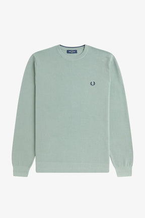 Fred Perry Pique Stitch Jumper (Bay Leaf)