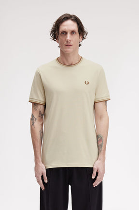 Fred Perry Twin Tipped T-Shirt (Oatmeal)