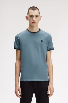 Fred Perry Twin Tipped T-Shirt (Stockport Blue)