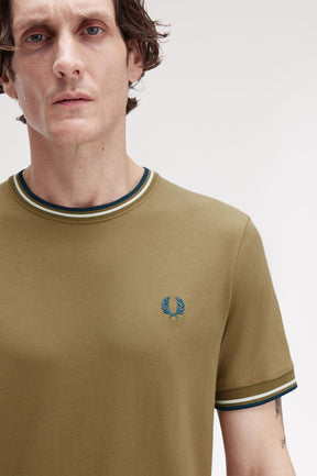 Fred Perry Twin Tipped T-Shirt (Shaded Stone)