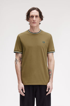 Fred Perry Twin Tipped T-Shirt (Shaded Stone)