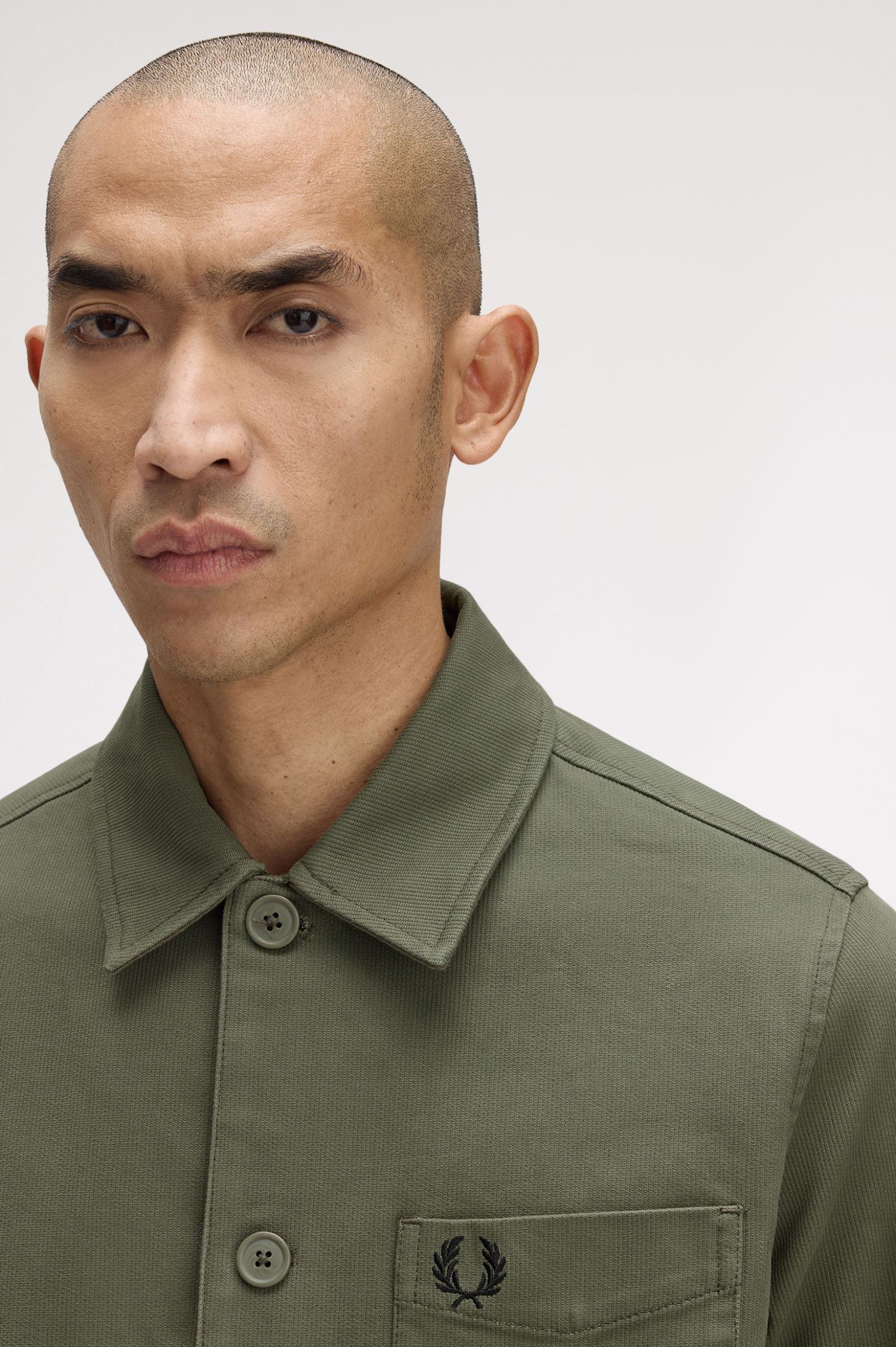 Fred Perry Bedford Cord Overshirt (Laurel Wreath Green)