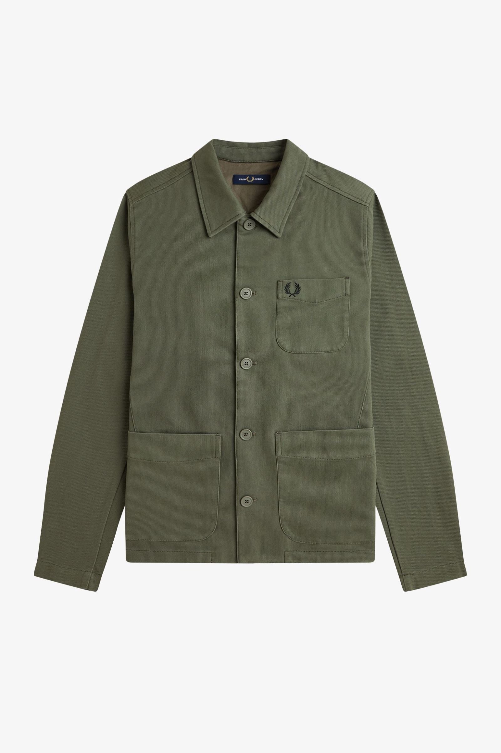 Fred Perry Bedford Cord Overshirt (Laurel Wreath Green)