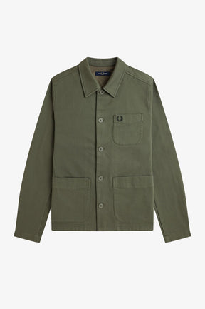 Fred Perry Bedford Cord Overshirt (Laurel Wreath Green)