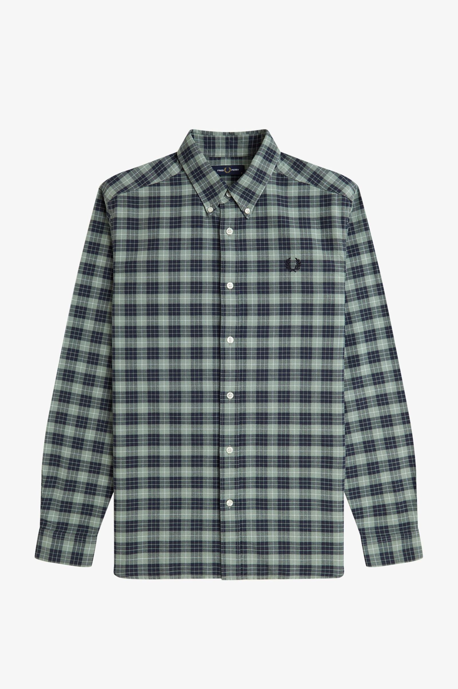 Fred Perry Tartan Oxford Shirt (Bay Leaf)
