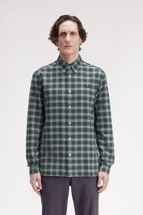 Fred Perry Tartan Oxford Shirt (Bay Leaf)
