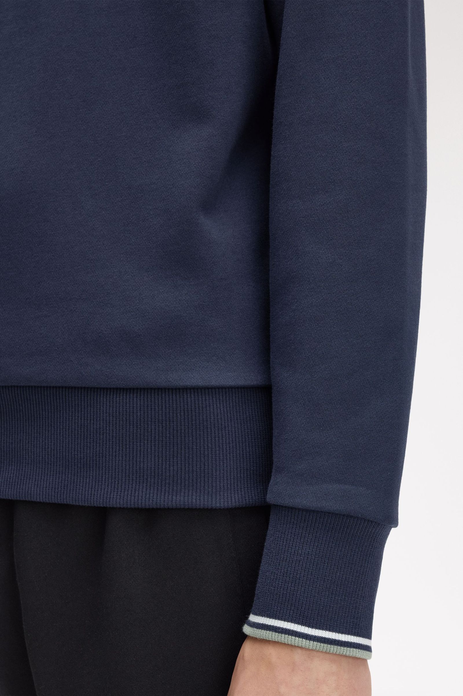 Fred Perry Half Zip Sweatshirt (Dark Airforce)