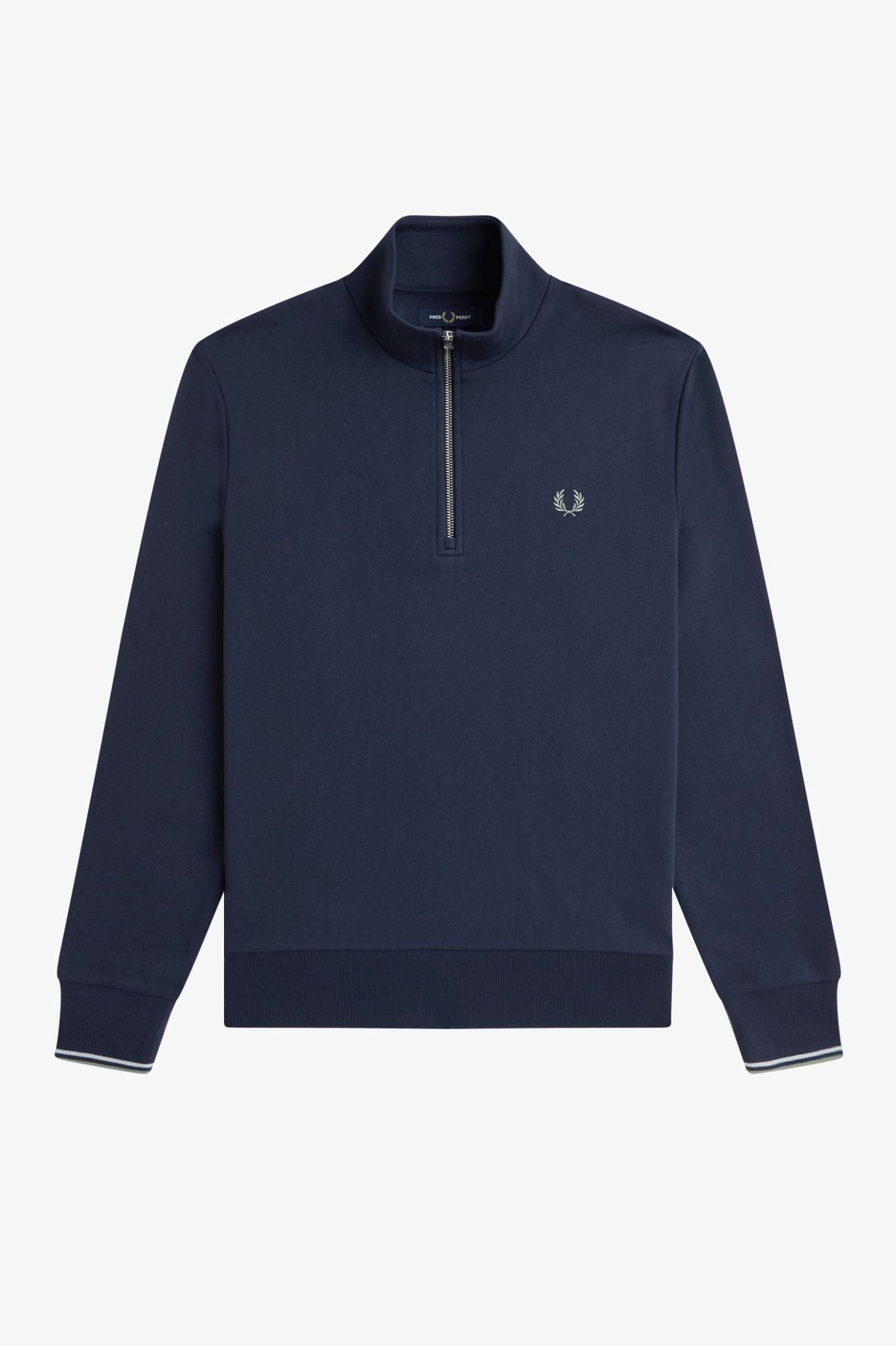 Fred Perry Half Zip Sweatshirt (Dark Airforce)