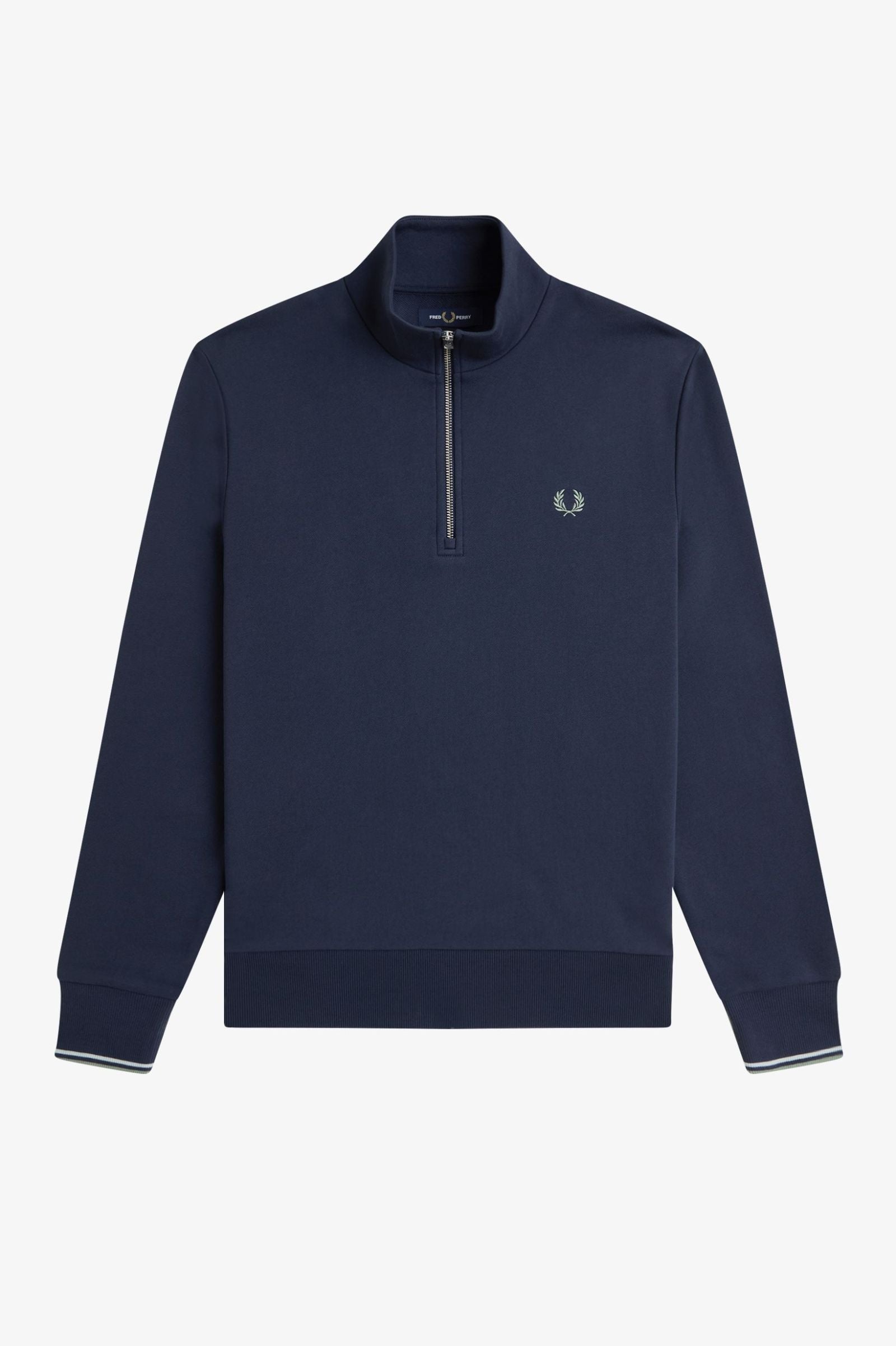 Fred Perry Half Zip Sweatshirt (Dark Airforce)