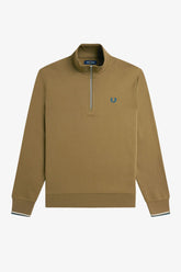 Fred Perry Half Zip Sweatshirt (Shaded Stone)