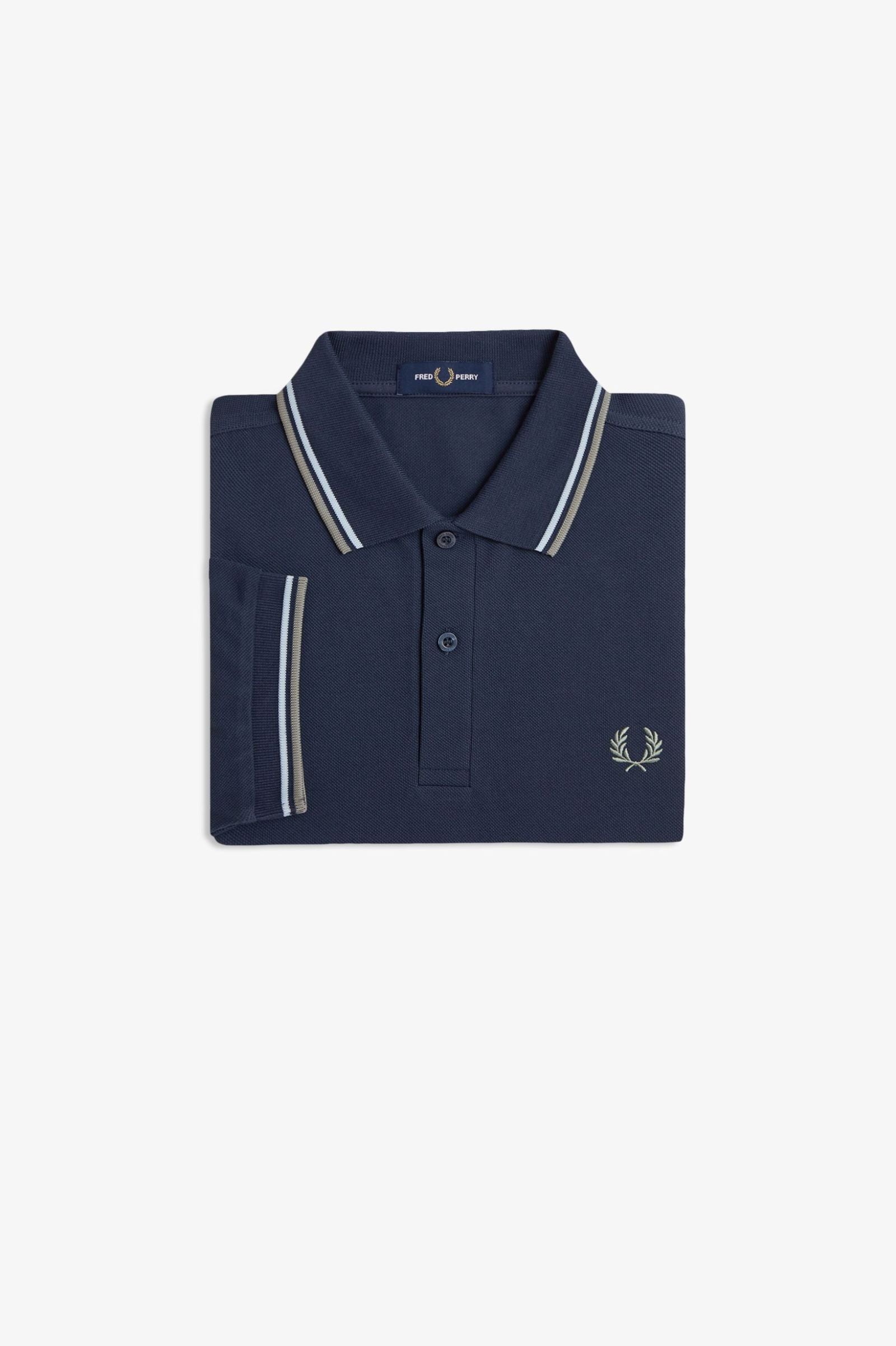 Fred Perry M3600 Twin Tipped Polo Shirt (Dark Airforce)