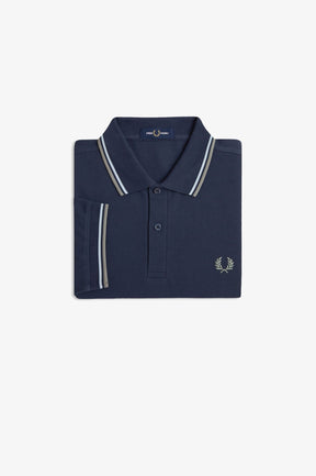 Fred Perry M3600 Twin Tipped Polo Shirt (Dark Airforce)