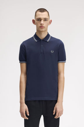 Fred Perry M3600 Twin Tipped Polo Shirt (Dark Airforce)