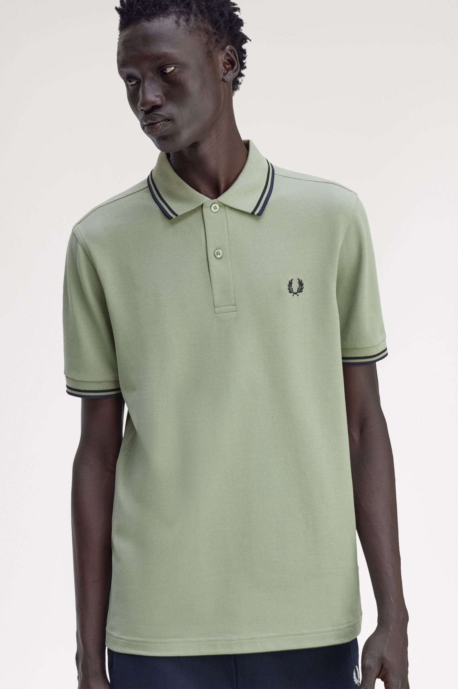 Fred Perry M3600 Twin Tipped Polo Shirt (Bay Leaf)