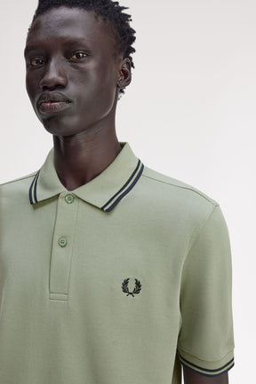 Fred Perry M3600 Twin Tipped Polo Shirt (Bay Leaf)