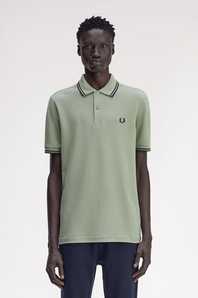 Fred Perry M3600 Twin Tipped Polo Shirt (Bay Leaf)
