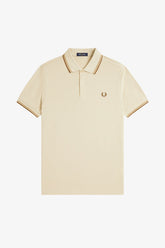 Fred Perry M3600 Twin Tipped Polo Shirt (Oatmeal)