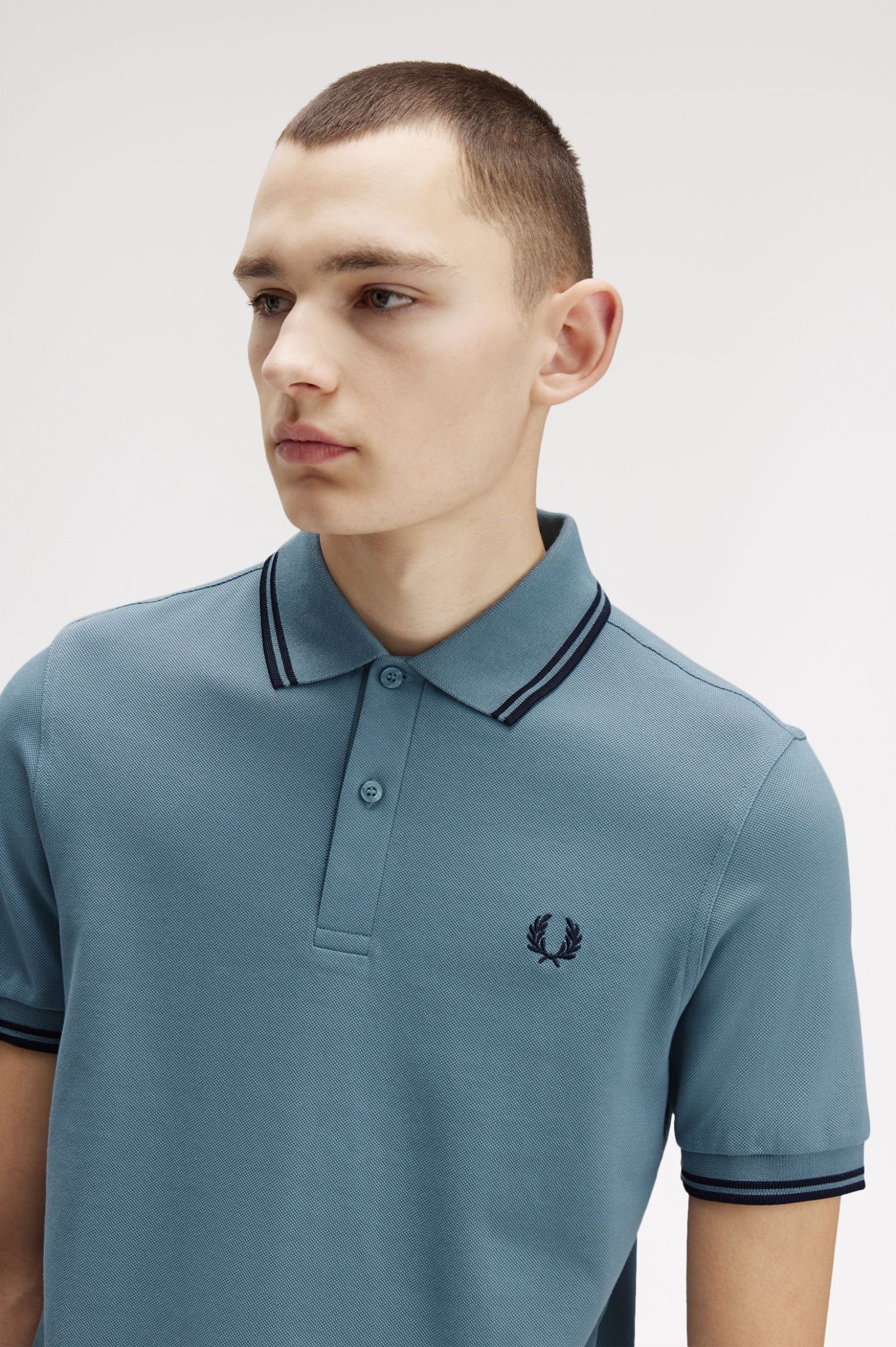 Fred Perry M3600 Twin Tipped Polo Shirt (Stockport Blue)