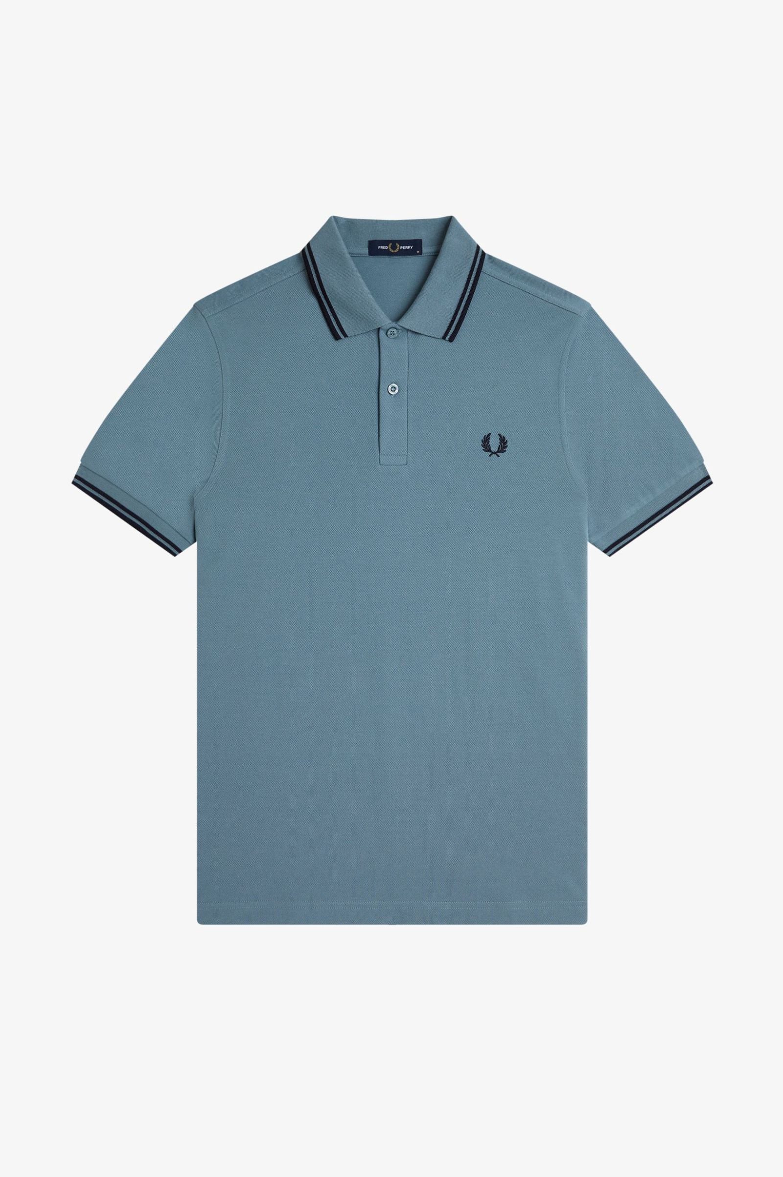 Fred Perry M3600 Twin Tipped Polo Shirt (Stockport Blue)