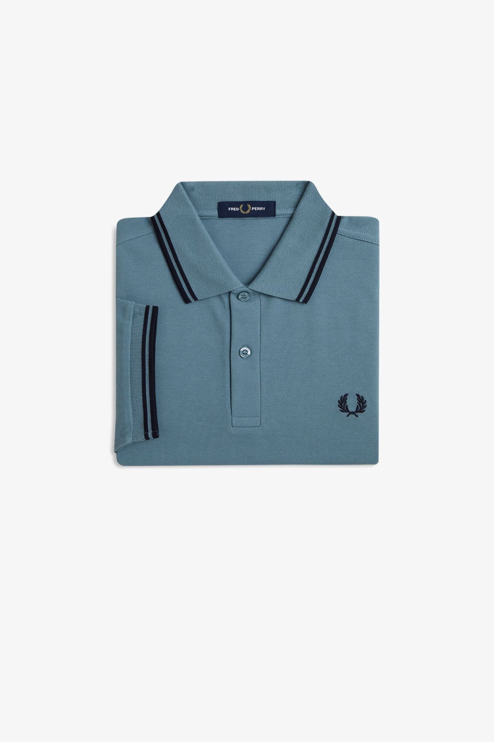 Fred Perry M3600 Twin Tipped Polo Shirt (Stockport Blue)