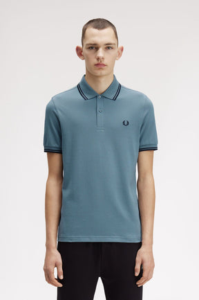 Fred Perry M3600 Twin Tipped Polo Shirt (Stockport Blue)