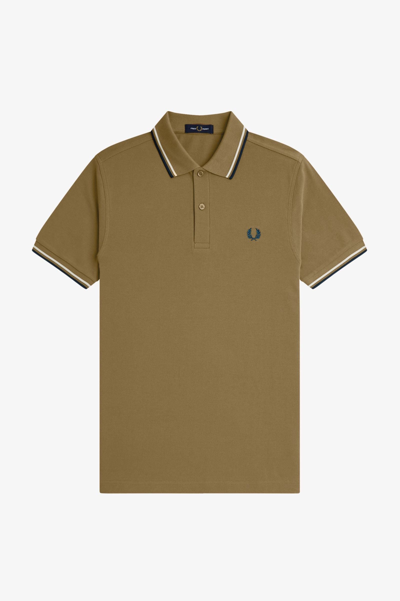 Fred Perry M3600 Twin Tipped Polo Shirt (Shaded Stone)