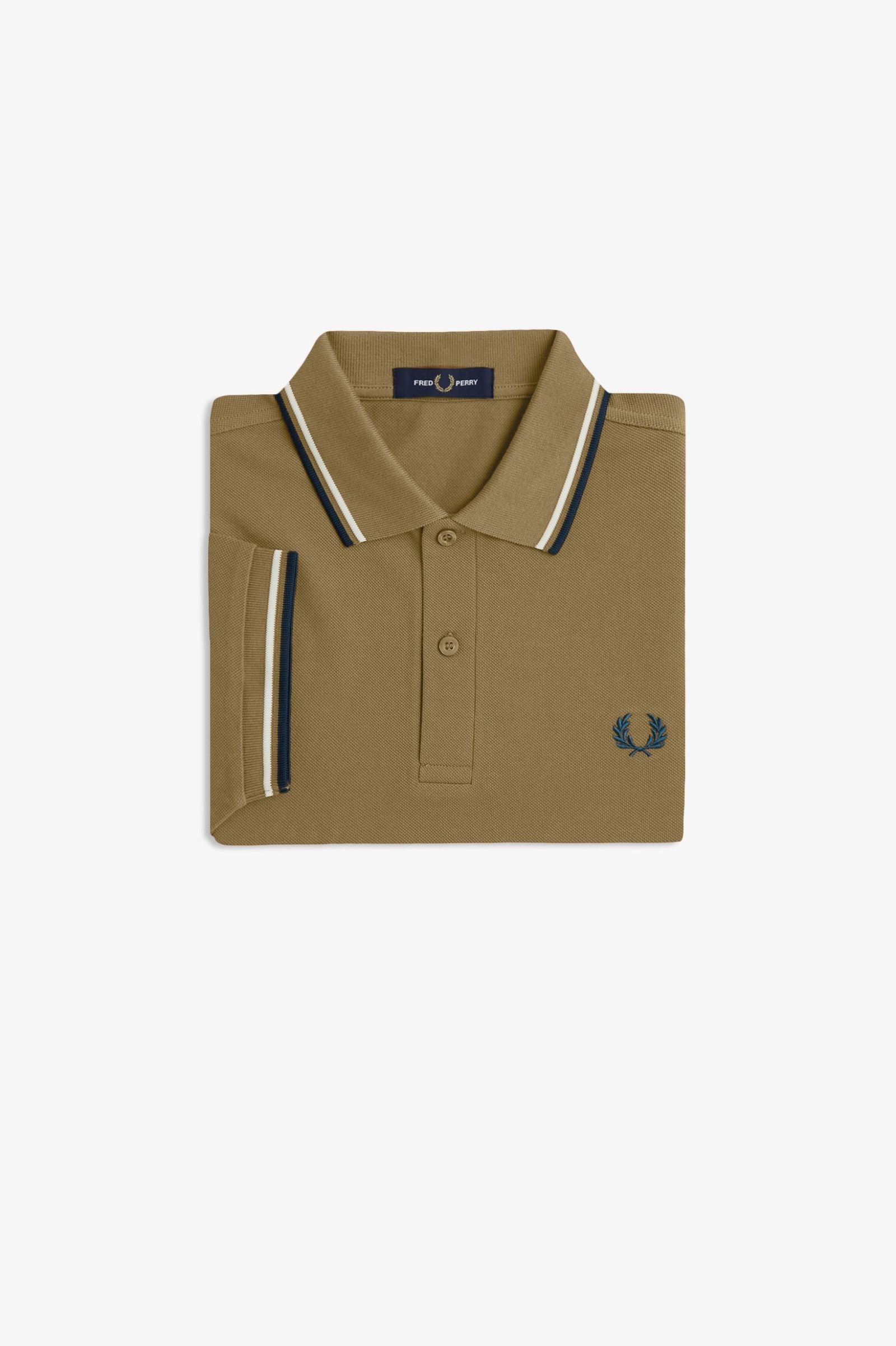 Fred Perry M3600 Twin Tipped Polo Shirt (Shaded Stone)