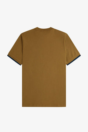 Fred Perry Tipped Cuff Pique Shirt (Shaded Stone)