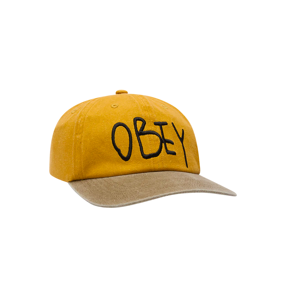 Obey Jot 6 Panel Cap (Mustard)
