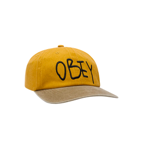 Obey Jot 6 Panel Cap (Mustard)