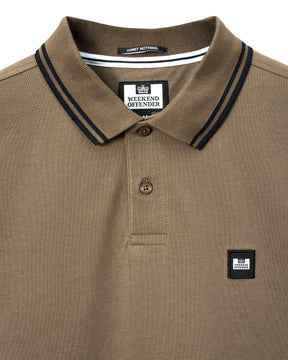 Weekend Offender Levanto Polo Shirt (Tobacco Brown/Black)