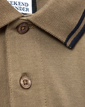 Weekend Offender Levanto Polo Shirt (Tobacco Brown/Black)
